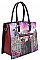 Nicole Lee LONG STRAPPED WELCOME TO SPAIN PRINT TOTE BAG