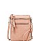 TRENDY FAUX LEATHER STYLISH MULTI POCKET CROSSBODY SLING BAG JYWU-002