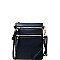 TRENDY FAUX LEATHER STYLISH MULTI POCKET CROSSBODY SLING BAG JYWU-002