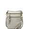 TRENDY FAUX LEATHER STYLISH MULTI POCKET CROSSBODY SLING BAG JYWU-002