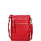 TRENDY FAUX LEATHER STYLISH MULTI POCKET CROSSBODY SLING BAG JYWU-002