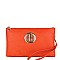 STYLISH LOGO SMOOTH FAUX LEATHER MULTI POCKET DESIGNER SLING WALLET JYWU-020-L