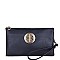 STYLISH LOGO SMOOTH FAUX LEATHER MULTI POCKET DESIGNER SLING WALLET JYWU-020-L