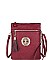 Stylish Hardware Logo Accent Multi Compartment Crossbody Bag JYWU-022-L