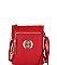 Stylish Hardware Logo Accent Multi Compartment Crossbody Bag JYWU-022-L