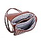 FASHION LEATHER CRISS CROSSED DESIGN CROSSBODY BAG