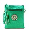 Tripe Compartment Emblem Tall Cross Body