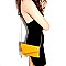 NEON FLAP CLUTCH BAG