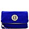 Hot Modern Fold-over Emblem Clutch