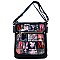 Magazine Print Multi Compartment Cross Body