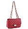 CHIC QUILTED STITCHING DESIGN CROSSBODY BAG
