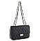 CHIC QUILTED STITCHING DESIGN CROSSBODY BAG