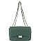 CHIC QUILTED STITCHING DESIGN CROSSBODY BAG