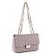 CHIC QUILTED STITCHING DESIGN CROSSBODY BAG