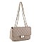 CHIC QUILTED STITCHING DESIGN CROSSBODY BAG