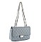 CHIC QUILTED STITCHING DESIGN CROSSBODY BAG