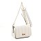 Chevron Quilted Turn Lock Crossbody