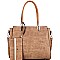 Hardware Accent Textured 3 in 1 Twin Tote Value Set
