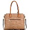 Hardware Accent Textured 3 in 1 Twin Tote Value Set