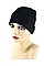 Pack of 12 (pieces) Assorted Solid Black Beanie FM-BIBK001