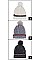 PACK OF 12 FASHION ASSORTED COLOR FLEECE LINED POMPOM BEANIES