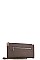 FRONT ZIPPER POCKET LONG WALLET WITH HAND STRAP