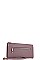 FRONT ZIPPER POCKET LONG WALLET WITH HAND STRAP