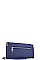 FRONT ZIPPER POCKET LONG WALLET WITH HAND STRAP