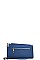 FRONT ZIPPER POCKET LONG WALLET WITH HAND STRAP