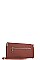 FRONT ZIPPER POCKET LONG WALLET WITH HAND STRAP