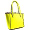 Classic Top Chain Accent Bucket Tote