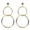 XE1627-LP Layered Double Ring Metal Earring