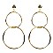 XE1627-LP Layered Double Ring Metal Earring