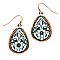 XE1735-LP Metal Filigree Teardrop Earring