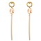 XE1808-LP Linked Double Hook Metal Geometric Bar Post Earring