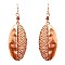 XE1947-LP Texture Metal Geometric Oval Fishhook Earring