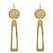 XE1958-LP Brushed Metal Open-cut Earring