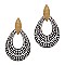 Fashionable Color-coated Metal Filigree Open-cut Teardrop Earring MH-XE2276