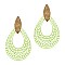 Fashionable Color-coated Metal Filigree Open-cut Teardrop Earring MH-XE2276