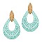 Fashionable Color-coated Metal Filigree Open-cut Teardrop Earring MH-XE2276
