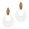 Fashionable Color-coated Metal Filigree Open-cut Teardrop Earring MH-XE2276