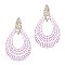 Fashionable Color-coated Metal Filigree Open-cut Teardrop Earring MH-XE2276