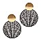 Fashionable Color-coated Metal Round Filigree Post Earring MH-XE2279
