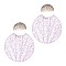 Fashionable Color-coated Metal Round Filigree Post Earring MH-XE2279