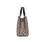 2-IN1 Oval Print Round Handle Satchel W Wallet Set