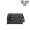 black Oval Pattern Print Multi-Compartment Crossbody Bag