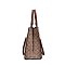 2-IN1 Oval Pattern Large Size Shoulder Tote Bag w Wallet Set