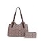 2-in-1 Oval Design Satchel Wallet Set