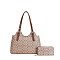 2-in-1 Oval Design Satchel Wallet Set