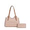 2-in-1 Oval Design Satchel Wallet Set